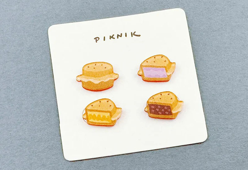 日日野餐 紅豆餅口味4入組(別針)